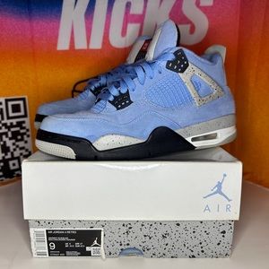Jordan 4 Retro University Blue Size 9M Pre-loved